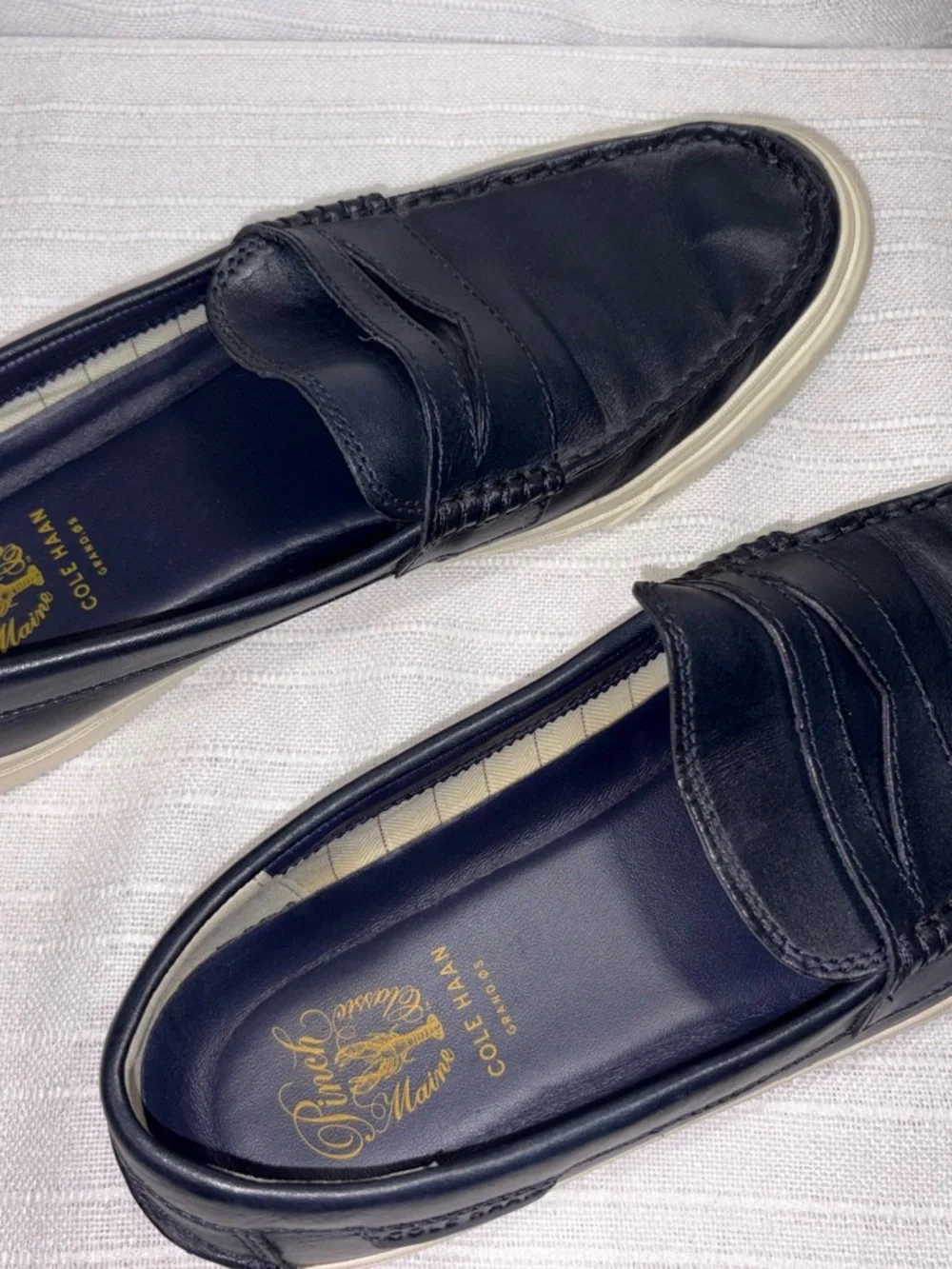Cole Haan Pinch Lobster Penny Loafers Navy Leather Sneaker 10.5